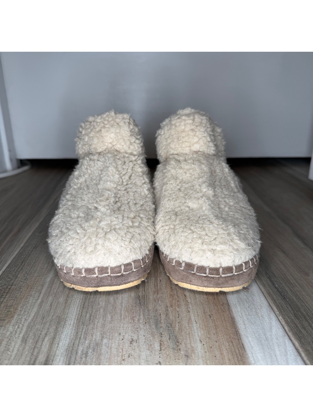 LL Bean Cozy Slipper Booties Pile Fleece Womens Sz 7 - Picture 2 of 9
